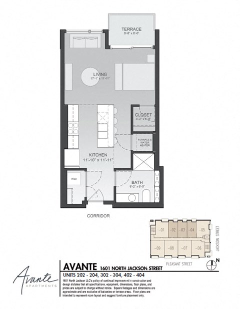 1601 N Jackson Street Studio-1 Bed Apartment for Rent - Photo Gallery